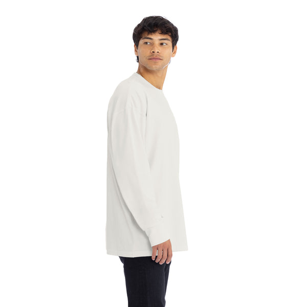 Introducing our Heavyweight Long Sleeve Ringspun Cotton T-Shirt: crafted for durability and comfort. Made from premium ringspun cotton, it offers unmatched softness. Versatile and timeless, it's an essential addition to any wardrobe.