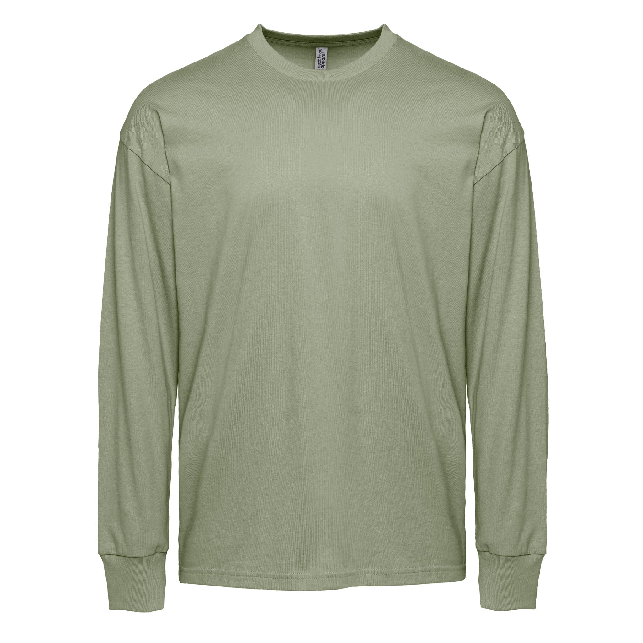heavyweigth cotton long sleeve t shirt Light Olive