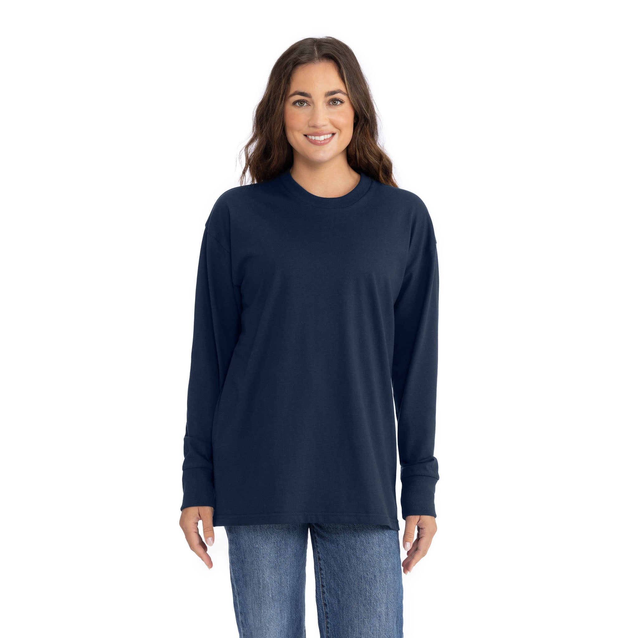 Relaxed, Side Seamed Crew Neck