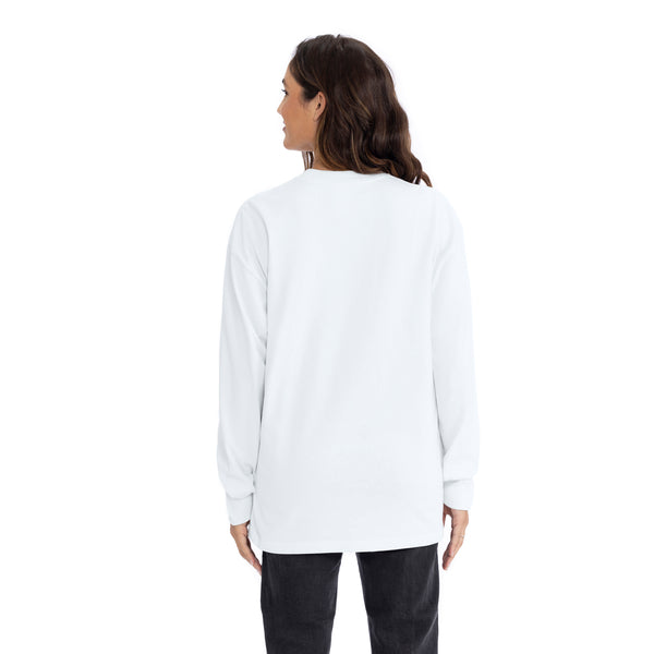 Introducing our Heavyweight Long Sleeve Ringspun Cotton T-Shirt: crafted for durability and comfort. Made from premium ringspun cotton, it offers unmatched softness. Versatile and timeless, it's an essential addition to any wardrobe.