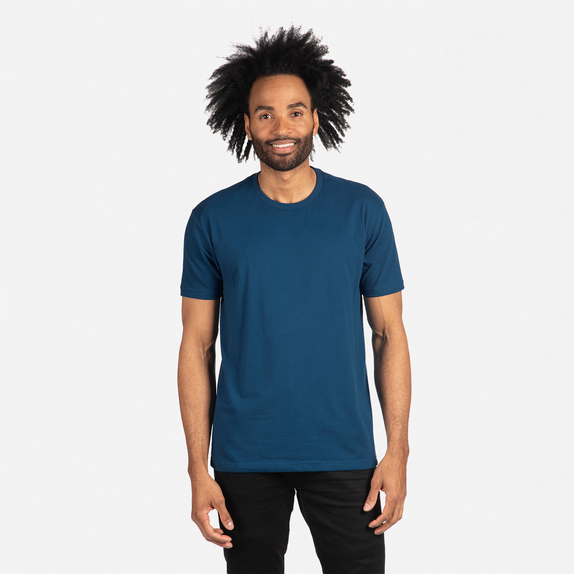 6410 NL 6410 Camiseta MENS PREM SUEDED CREW COOL BLUE L