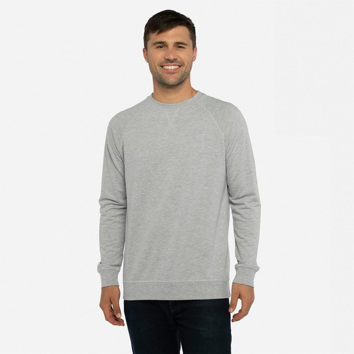 9000 Laguna Raglan Sweatshirt - Heather Gray | Next Level Apparel