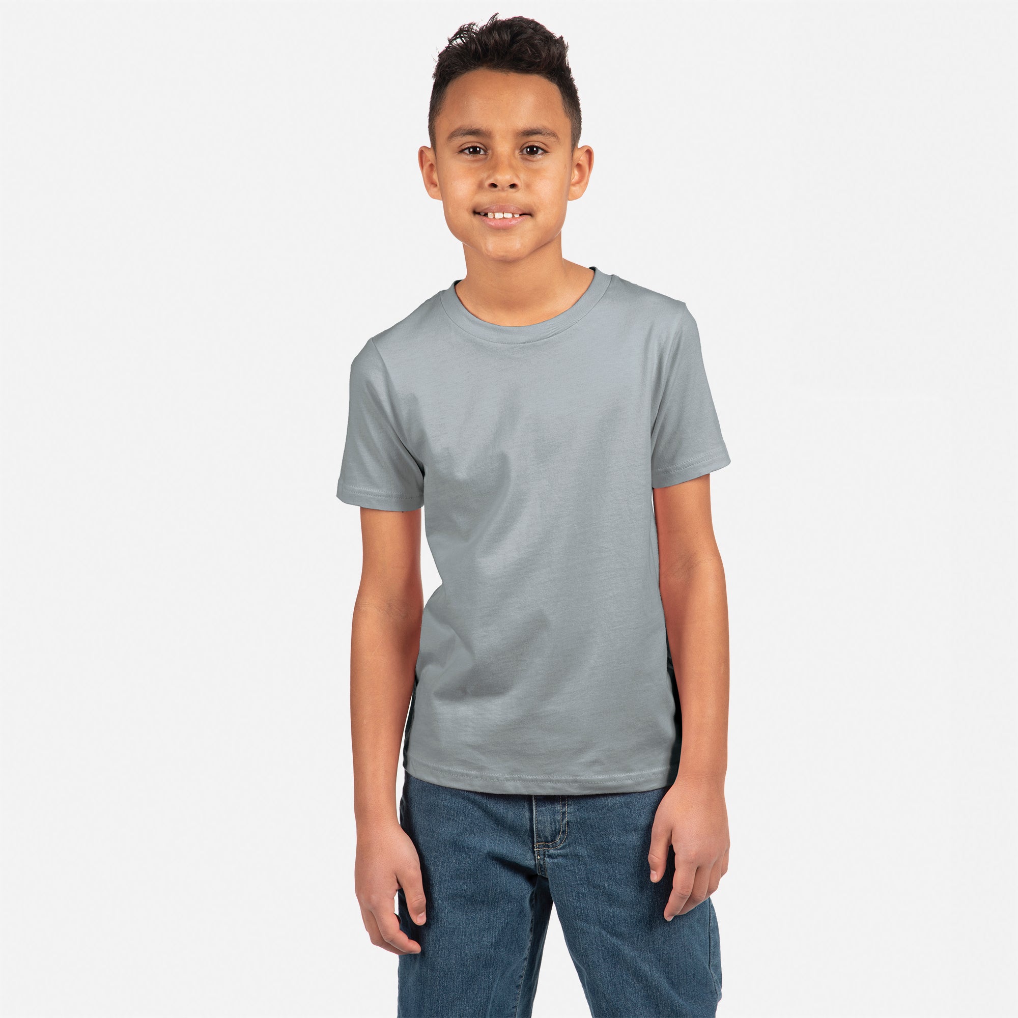 Boys Light Grey 100% Cotton Printed T-shirt