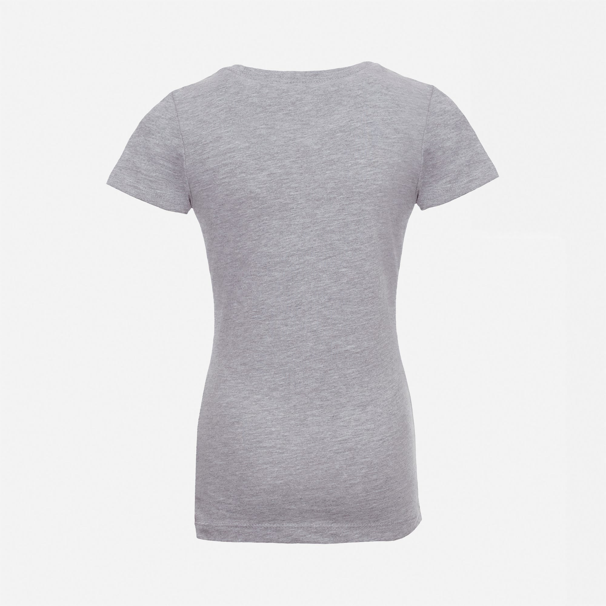 Cotton Princess T-Shirt Heather Gray 3710 Next Level Apparel Kids Tee Back View