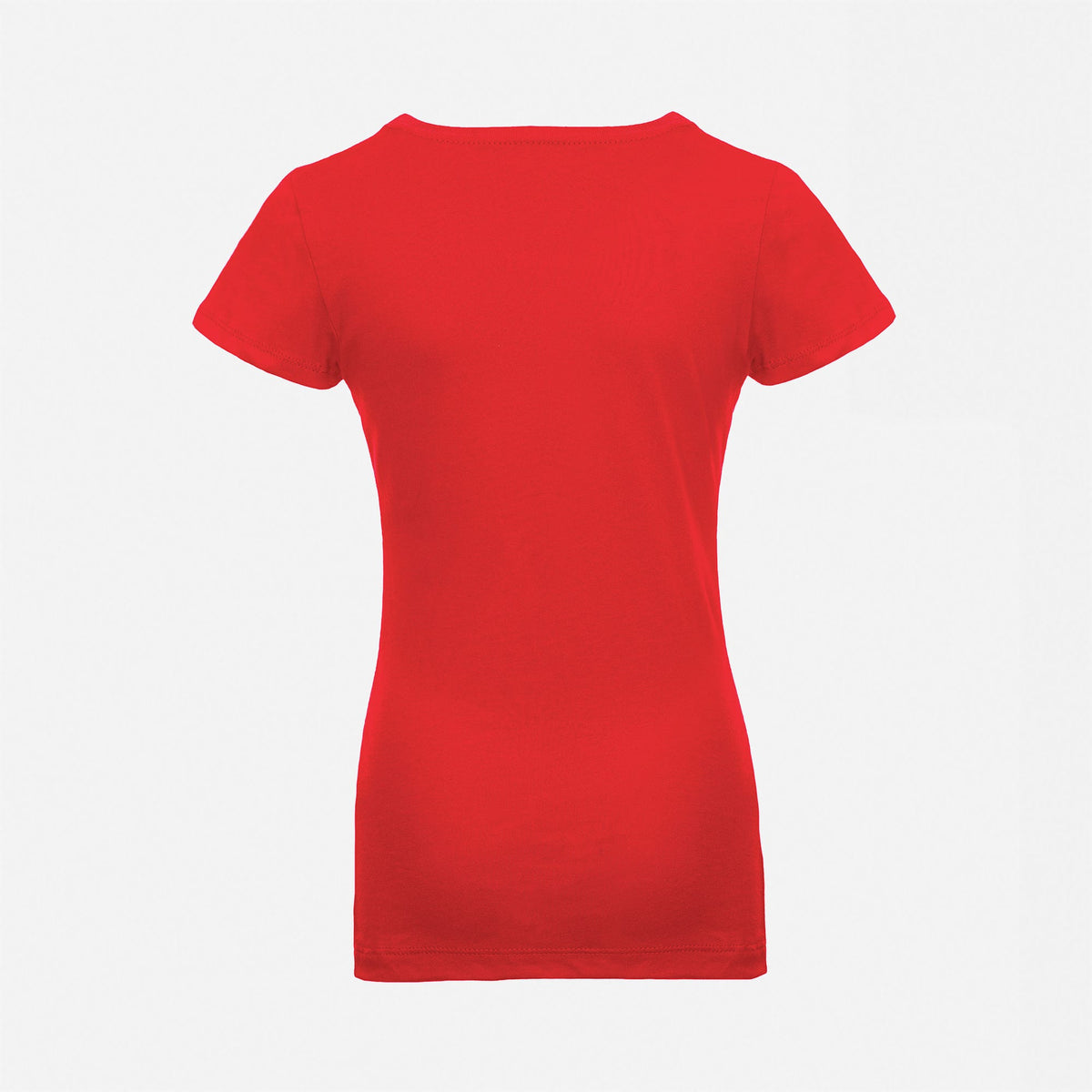 Cotton Princess T-Shirt Red 3710 Next Level Apparel Kids Self 3/8" Shoulder To Shoulder Binding Back View
