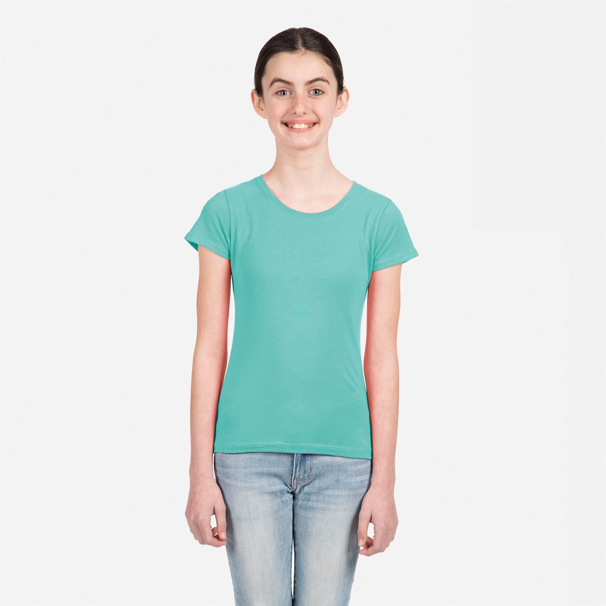 Next Level Unisex Cotton T-Shirt - 4.3 Oz Combed Ringspun Jersey, Tahiti Blue, XS