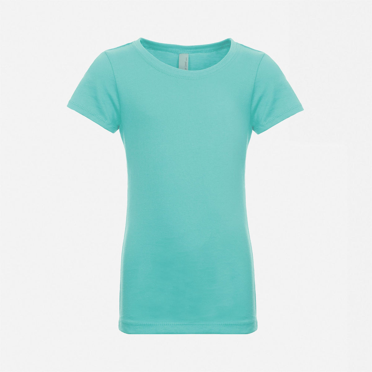 Cotton Princess T-Shirt Tahiti Blue 3710 Next Level Apparel Self 3/8" Shoulder To Shoulder Binding