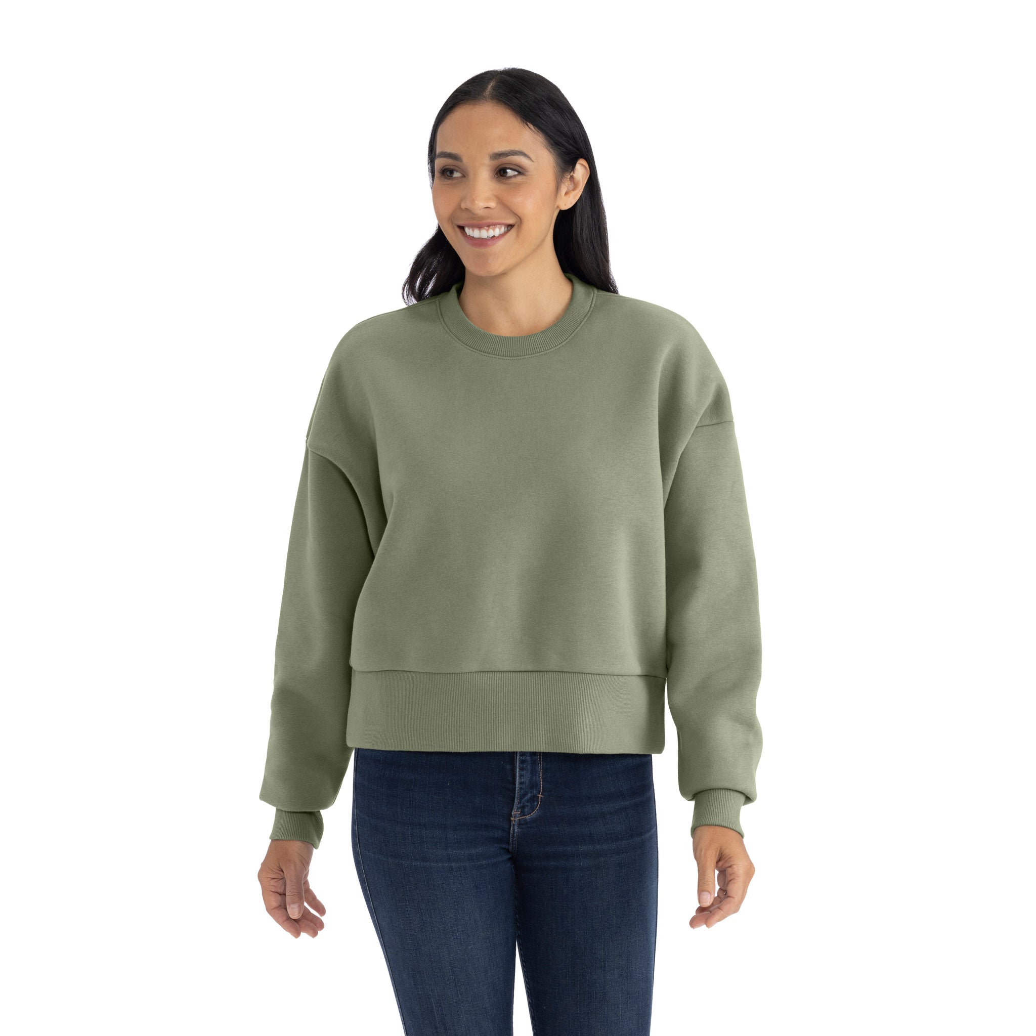 Women's Heavyweight Sweatshirt Light Olive 9087 NLA