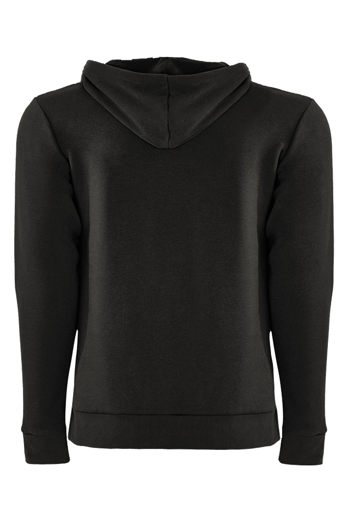 Unisex Santa Barbara Hoodie Black Drawcord 9303 Next Level Apparel XS, S, M, L, XL, 2XL, 3XL Back View