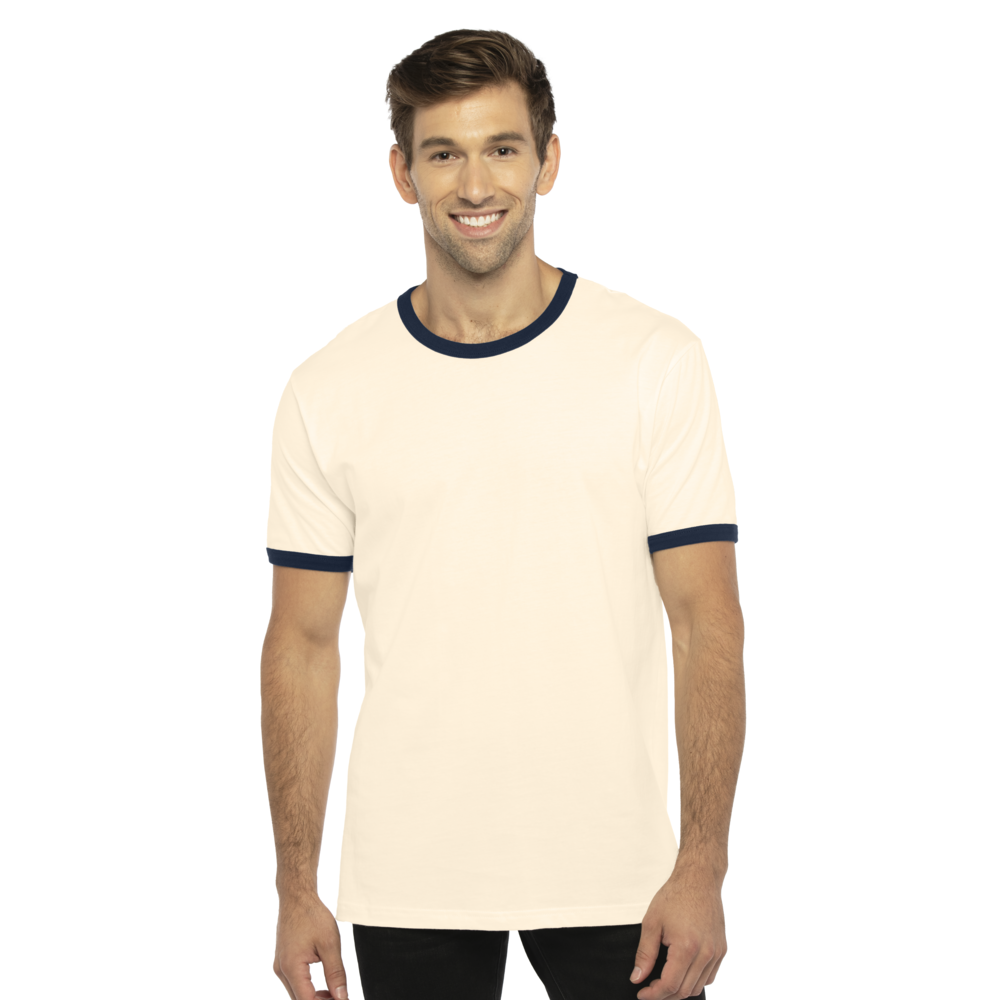 Cotton Ringer Tee - Natural/Midnight Navy | 3604 | NLA Cotton Ringer Tee - Natural/Midnight Navy | 3604 | NLA