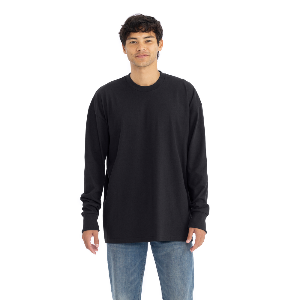 Introducing our Heavyweight Long Sleeve Ringspun Cotton T-Shirt: crafted for durability and comfort. Made from premium ringspun cotton, it offers unmatched softness. Versatile and timeless, it's an essential addition to any wardrobe.