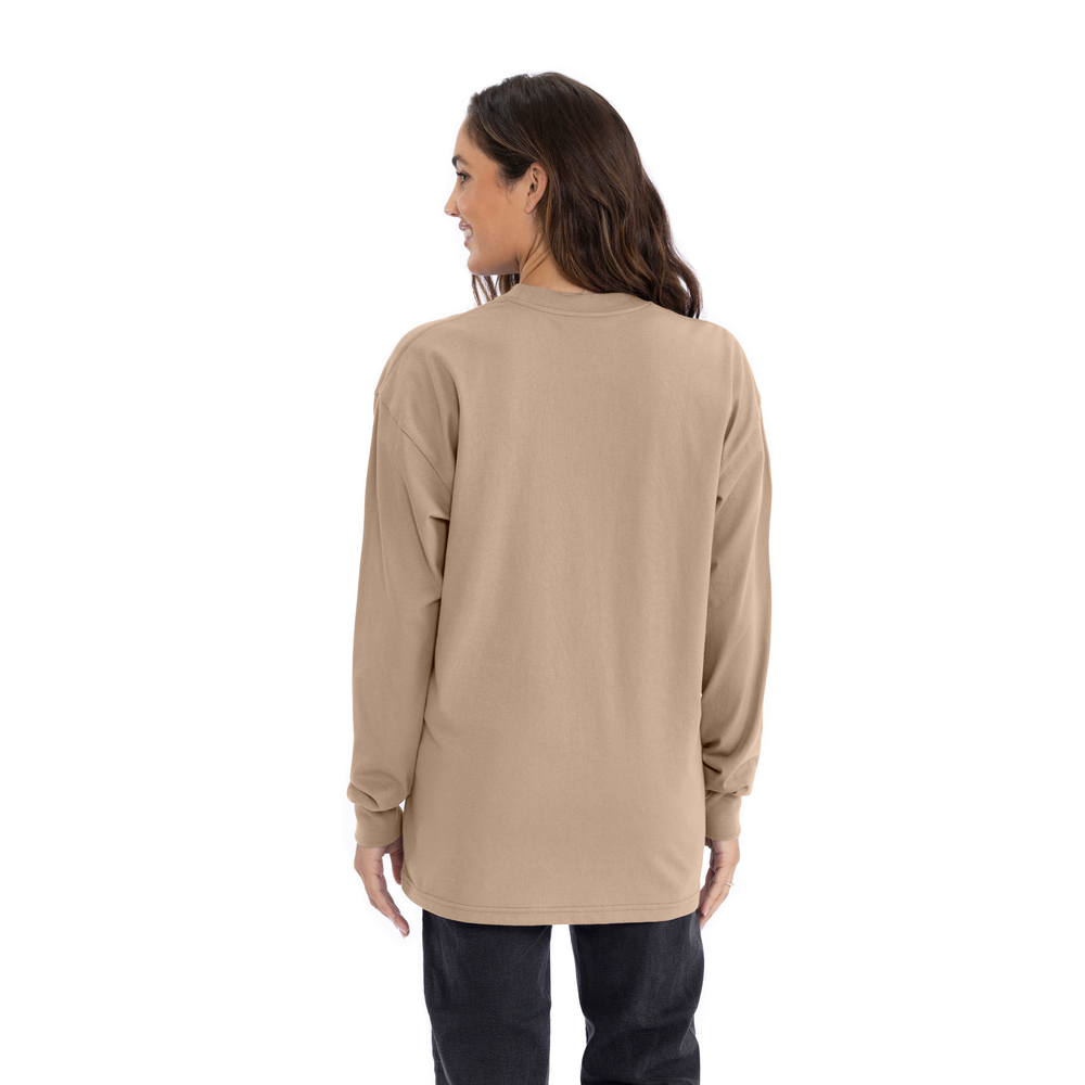 Introducing our Heavyweight Long Sleeve Ringspun Cotton T-Shirt: crafted for durability and comfort. Made from premium ringspun cotton, it offers unmatched softness. Versatile and timeless, it's an essential addition to any wardrobe.
