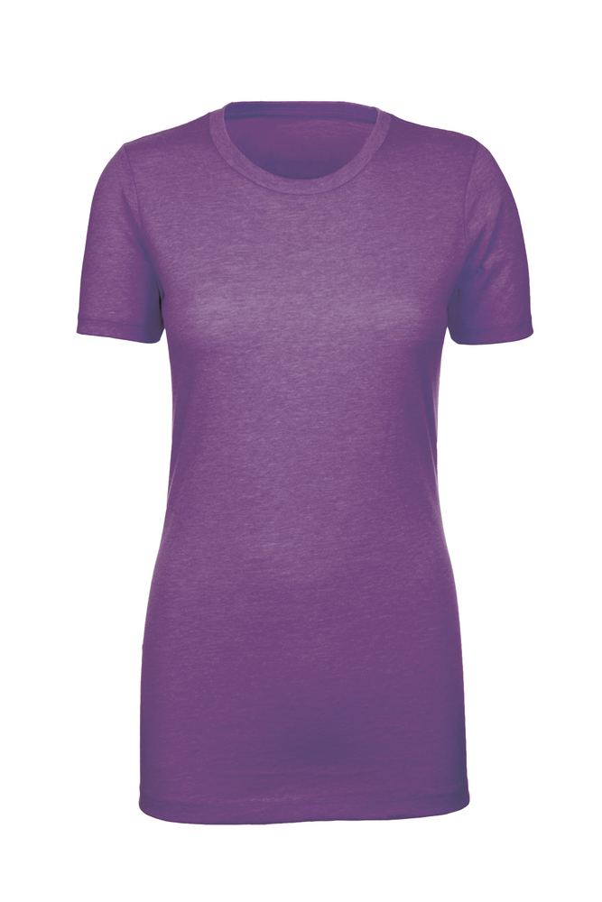 Our Women's CVC T-shirt is tailored specifically for her with a form-fitting feminine shape in premium CVC fabric that offers comfort and durability. The consistent heathered CVC fabric provides durability that can take on screen printing and heat transfer equally well. Premium features loaded with value: side seams, 1x1 Baby Ribbed set-in crew neck, side seams for best fit and shape retention, finished sleeves and straight bottom hem.