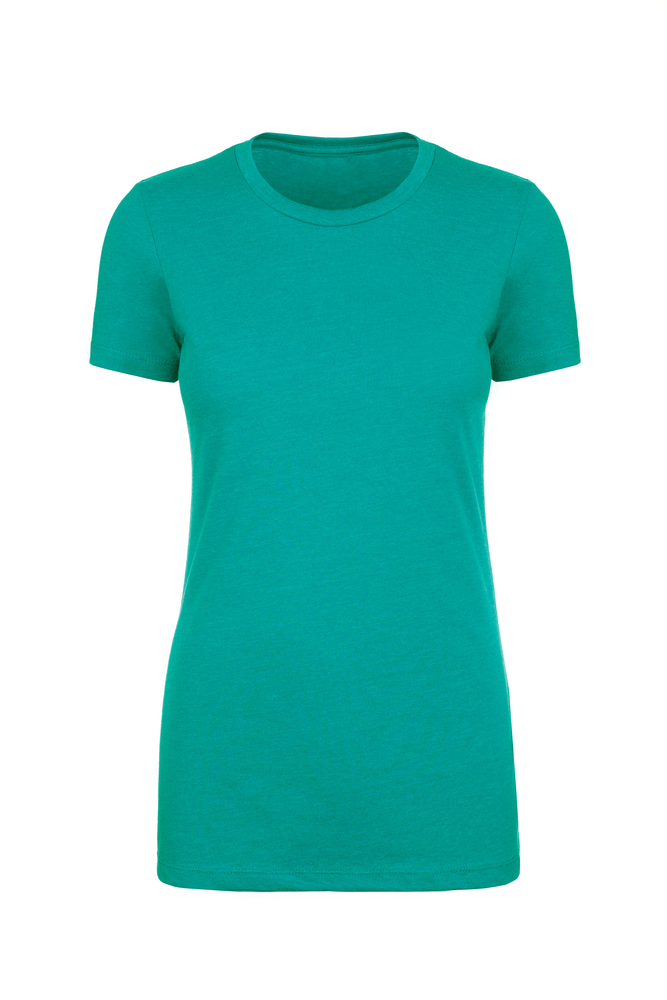 Our Women's CVC T-shirt is tailored specifically for her with a form-fitting feminine shape in premium CVC fabric that offers comfort and durability. The consistent heathered CVC fabric provides durability that can take on screen printing and heat transfer equally well. Premium features loaded with value: side seams, 1x1 Baby Ribbed set-in crew neck, side seams for best fit and shape retention, finished sleeves and straight bottom hem.