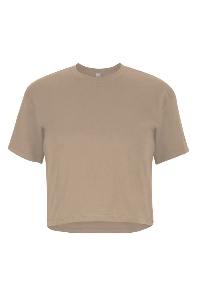Inspired by the casual and cool vibe of Southern California, this crop has a modest cut and a length that hits just below the belly button with a finished hem and neck binding. This silhouette is perfect to elevate your everyday casual wear.