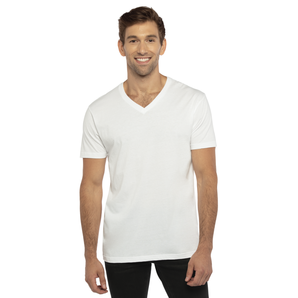 Cotton V-Neck T-Shirt - White | 3200 | Next Level Apparel Cotton V-Neck T-Shirt - White | 3200 | Next Level Apparel