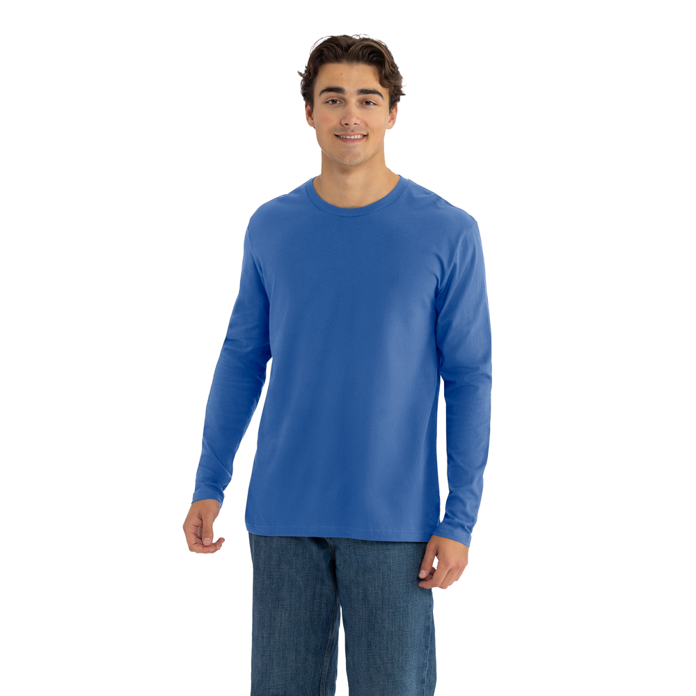 Cotton Long Sleeve T-Shirt - Cool Blue | 3601 | NLA
