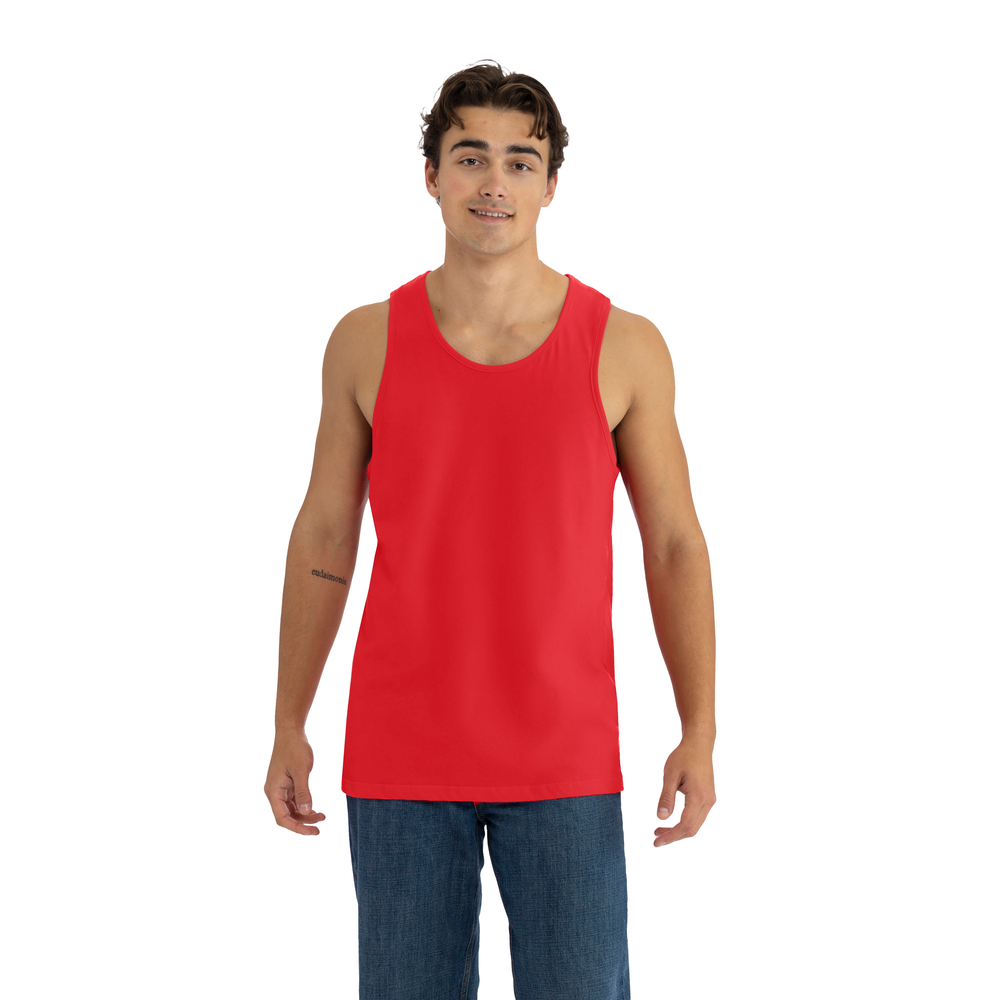 Elevated comfort on our 100% combed ring-spun cotton muscle tank. Offers great mobility for active lifestyles and ease of printability