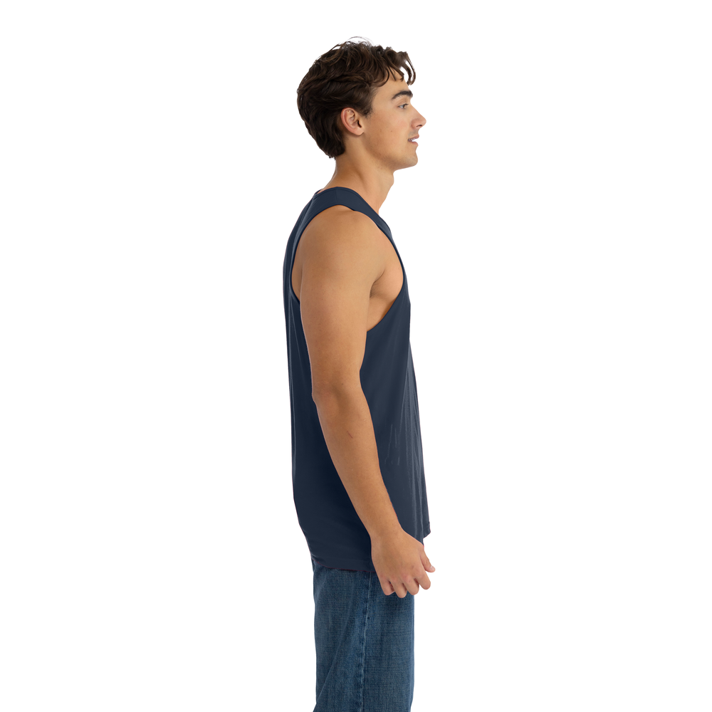 Elevated comfort on our 100% combed ring-spun cotton muscle tank. Offers great mobility for active lifestyles and ease of printability