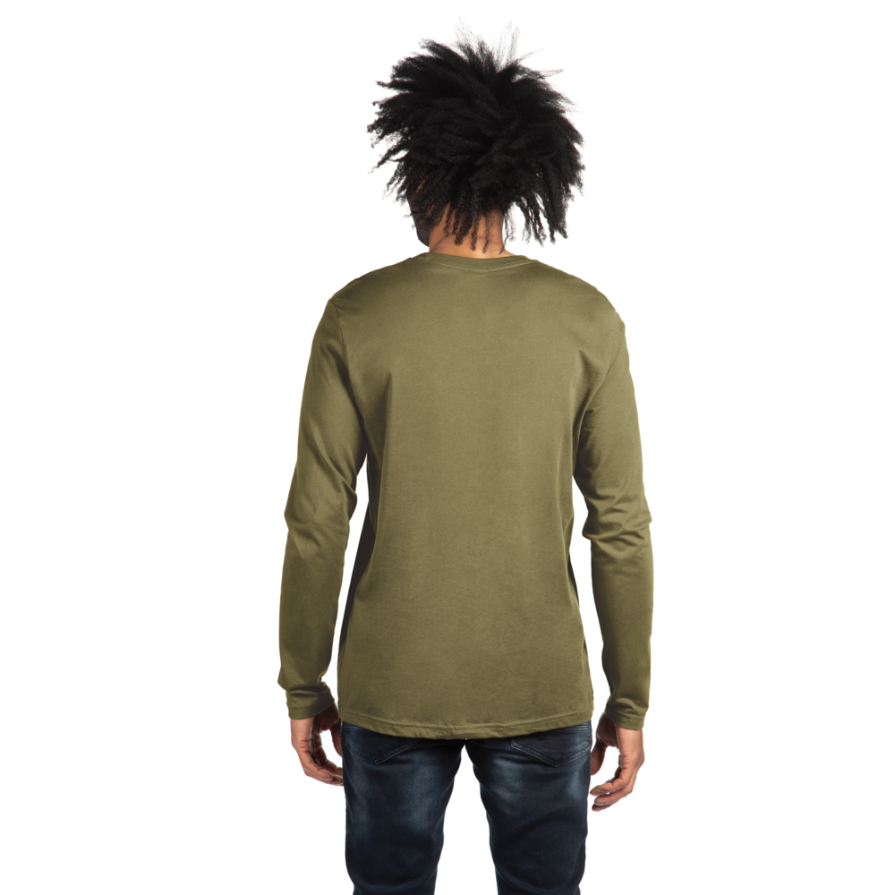 Our Men's Cotton Long Sleeve Crew is inspired by California's casual-cool vibe with a retail-ready look & feel; Made from premium 100% combed ring-spun cotton, this tee is ranks high in shape retention and easy printability.