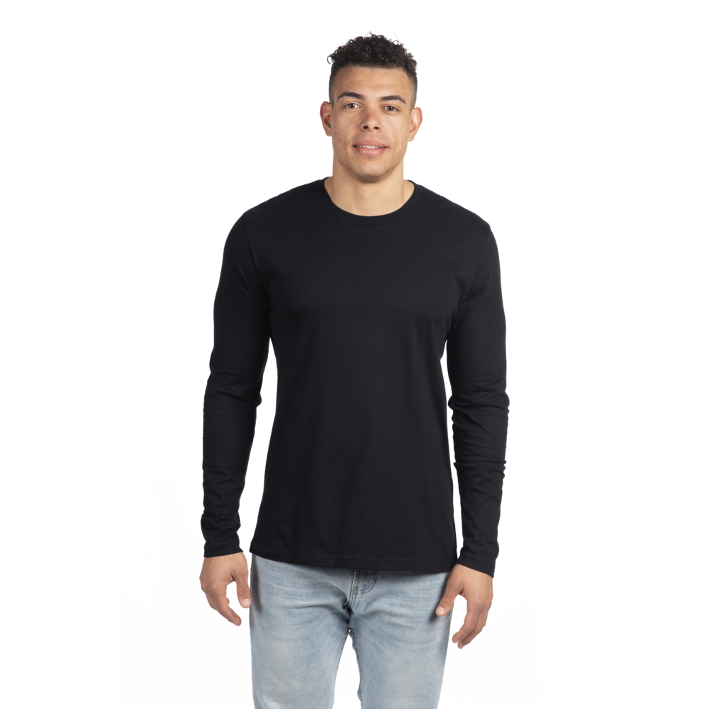 Cotton Long Sleeve T-Shirt - Black | 3601 | NLA