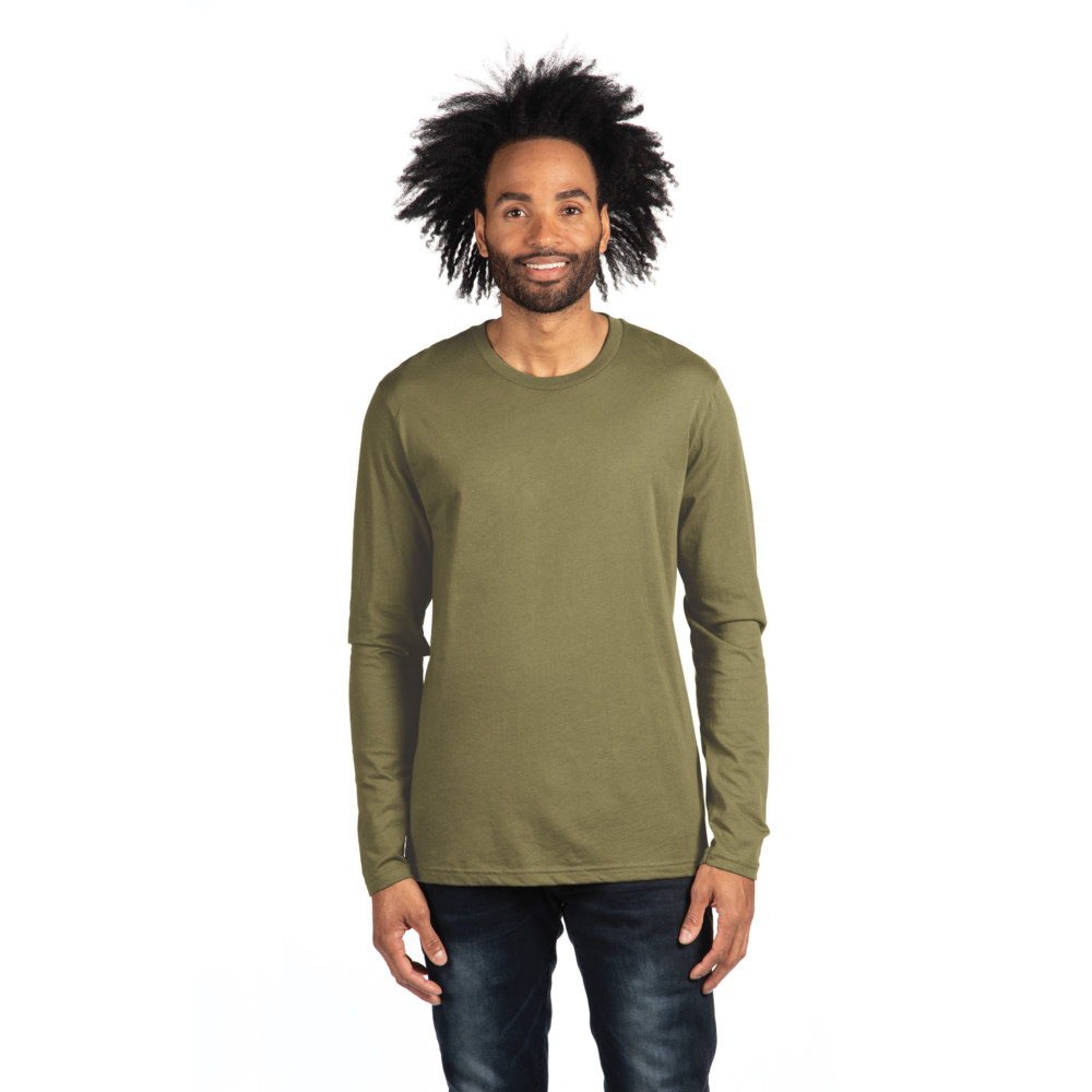 Our Men's Cotton Long Sleeve Crew is inspired by California's casual-cool vibe with a retail-ready look & feel; Made from premium 100% combed ring-spun cotton, this tee is ranks high in shape retention and easy printability.