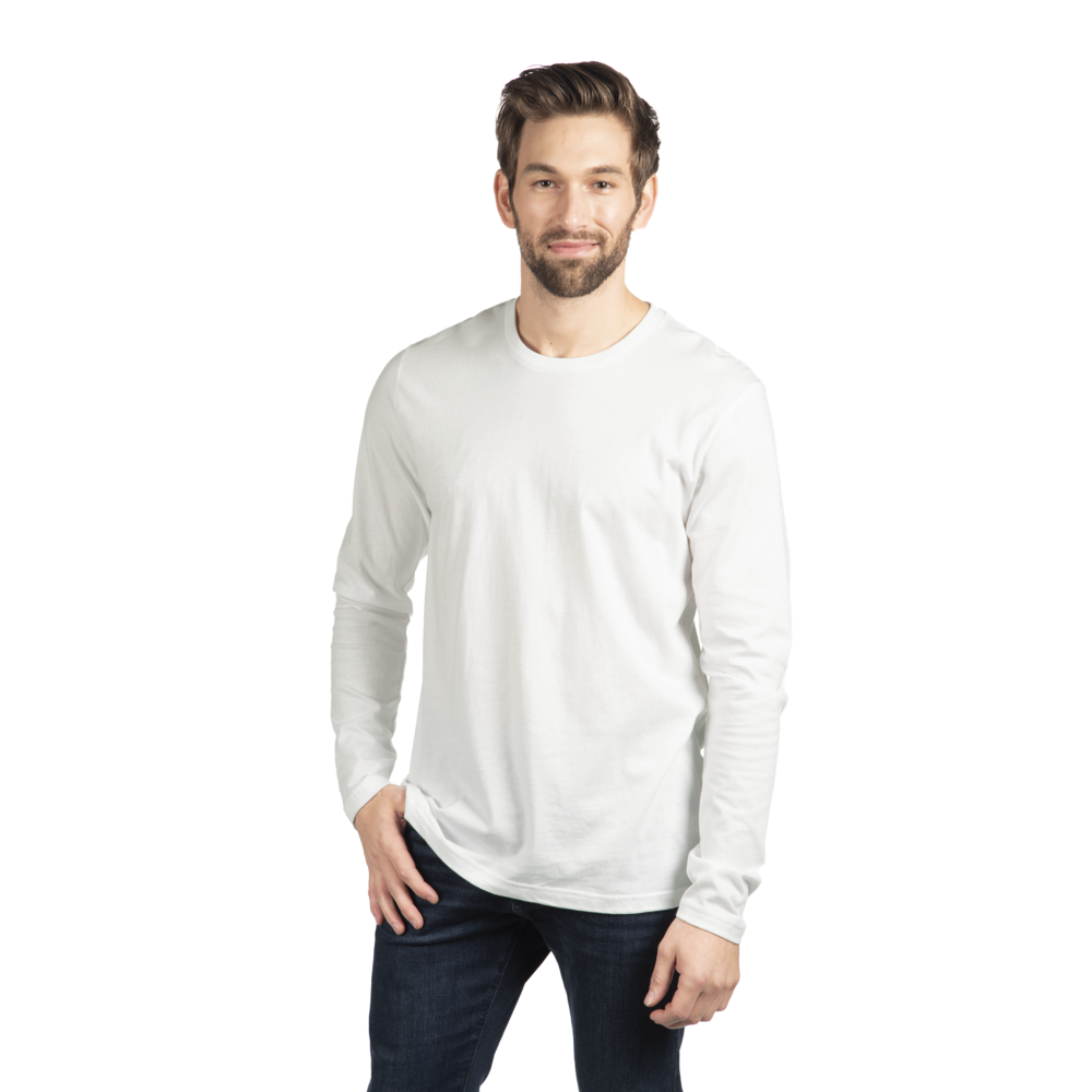 Our Men's Cotton Long Sleeve Crew is inspired by California's casual-cool vibe with a retail-ready look & feel; Made from premium 100% combed ring-spun cotton, this tee is ranks high in shape retention and easy printability.