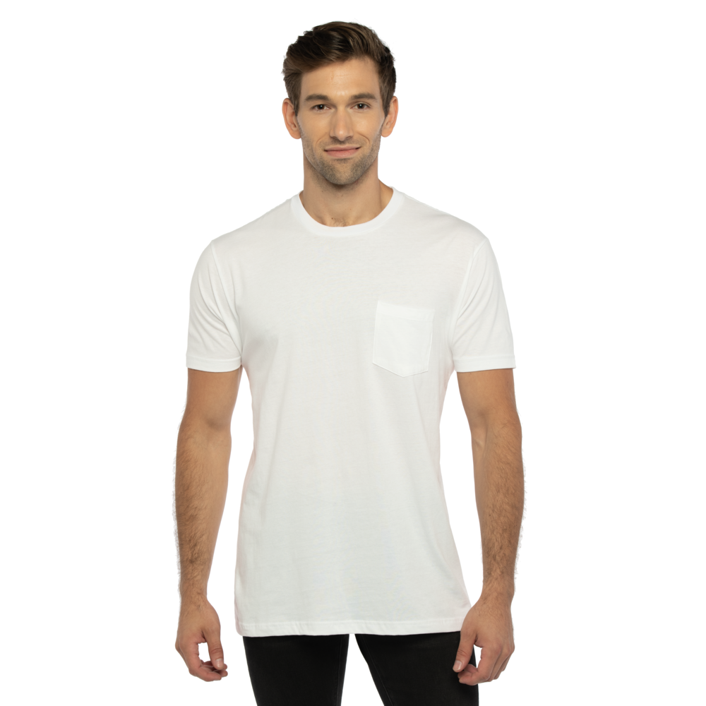 Cotton Pocket T-Shirt - White | 3605 | Next Level Apparel