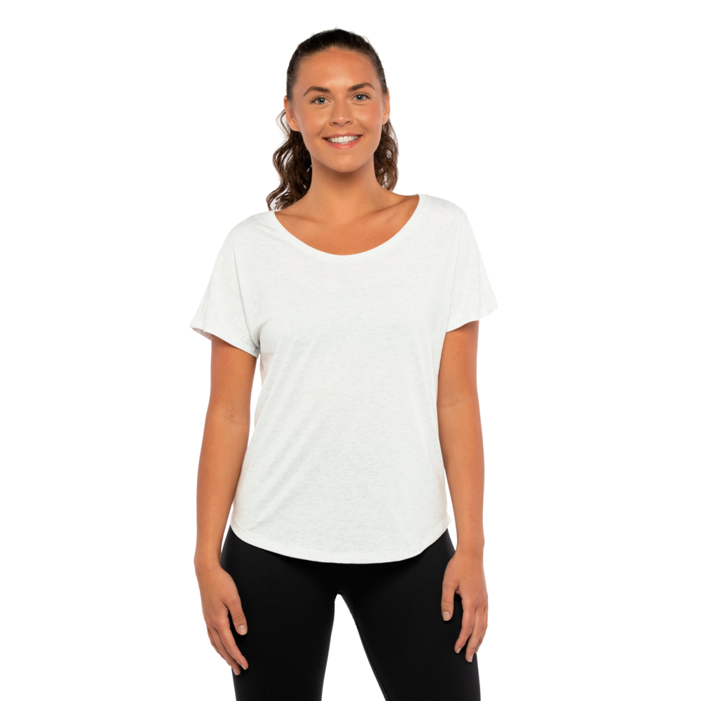 Women's Tri-Blend Dolman T-Shirt - Heather White | 6760
