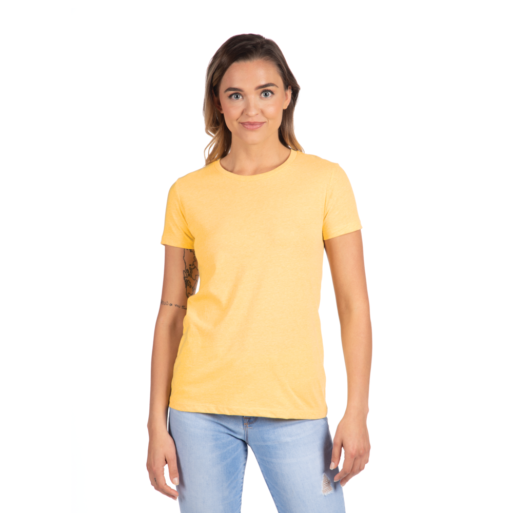 A more curvy and slim cut on our classic tee made from the industry's favorite CVC fabric. Great printability and breathability on this versatile piece.