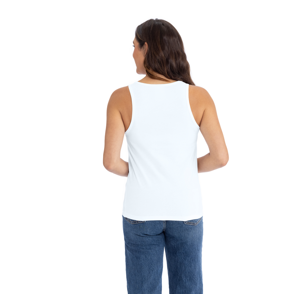 Introducing our Women's 100% Cotton Tank: a summer essential for timeless style and unbeatable comfort. Crafted from ringpun cotton, it's lightweight and breathable, perfect for warm days. Stay cool and comfortable all day long with this classic piece.