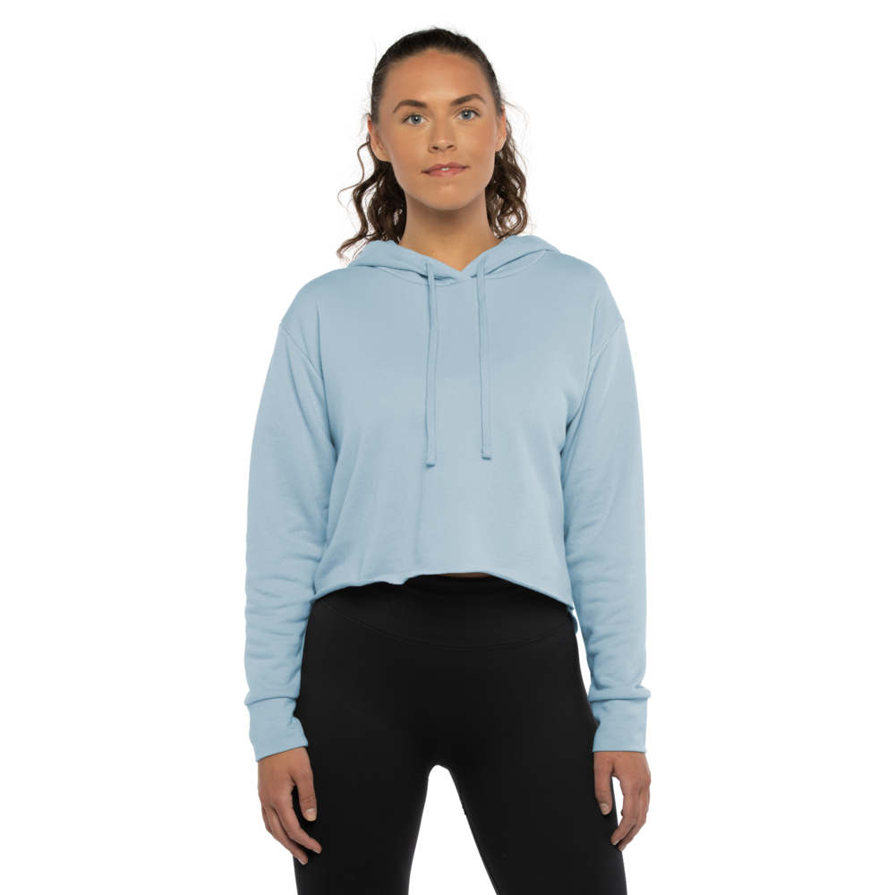 Streetwear inspired cropped hoodie with elevated softness from our buttery soft sueded face that offers smooth printability and comfort. Inside texture is made of our french terry fabric.