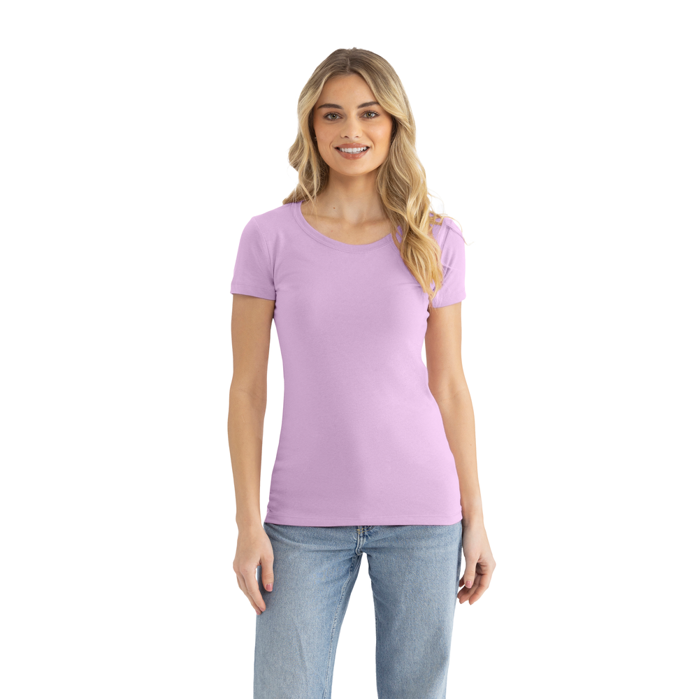 Lilac Plain Purple T Shirt Womens Women Light Organic Tee Soft