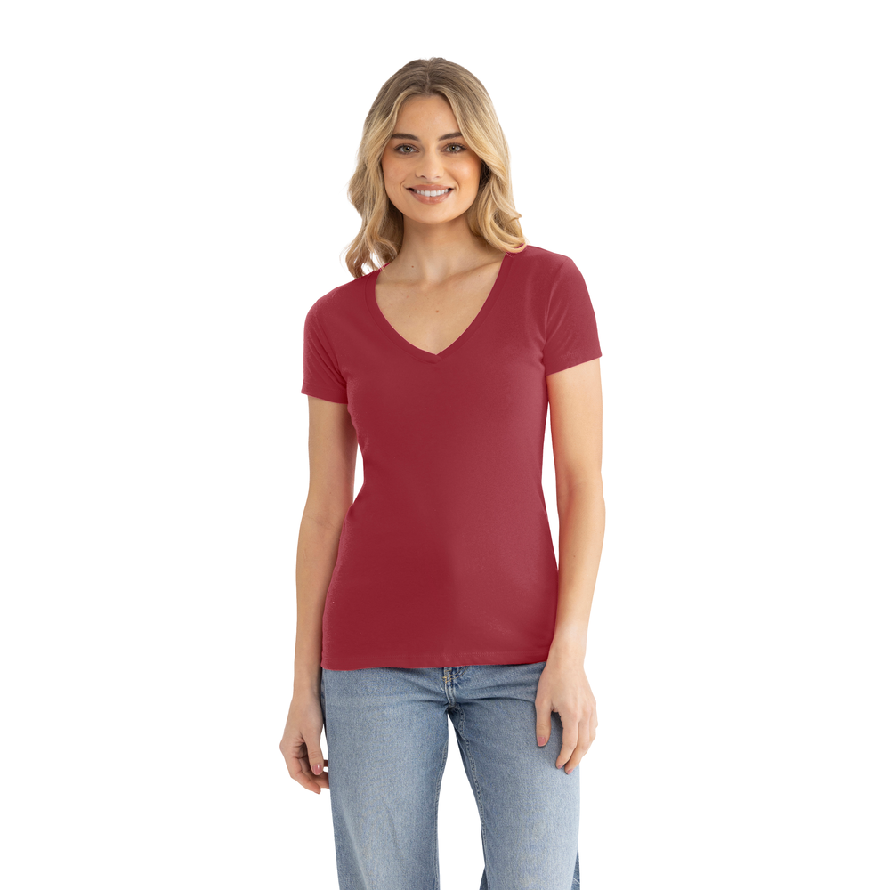 Women's Ideal V-Neck T-Shirt - Cardinal | 1540 | NLA