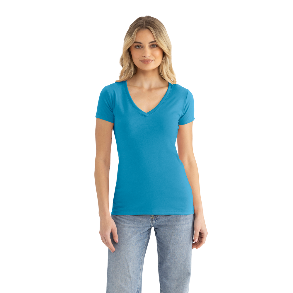 Women's Ideal V-Neck T-Shirt - Turquoise | 1540 | NLA