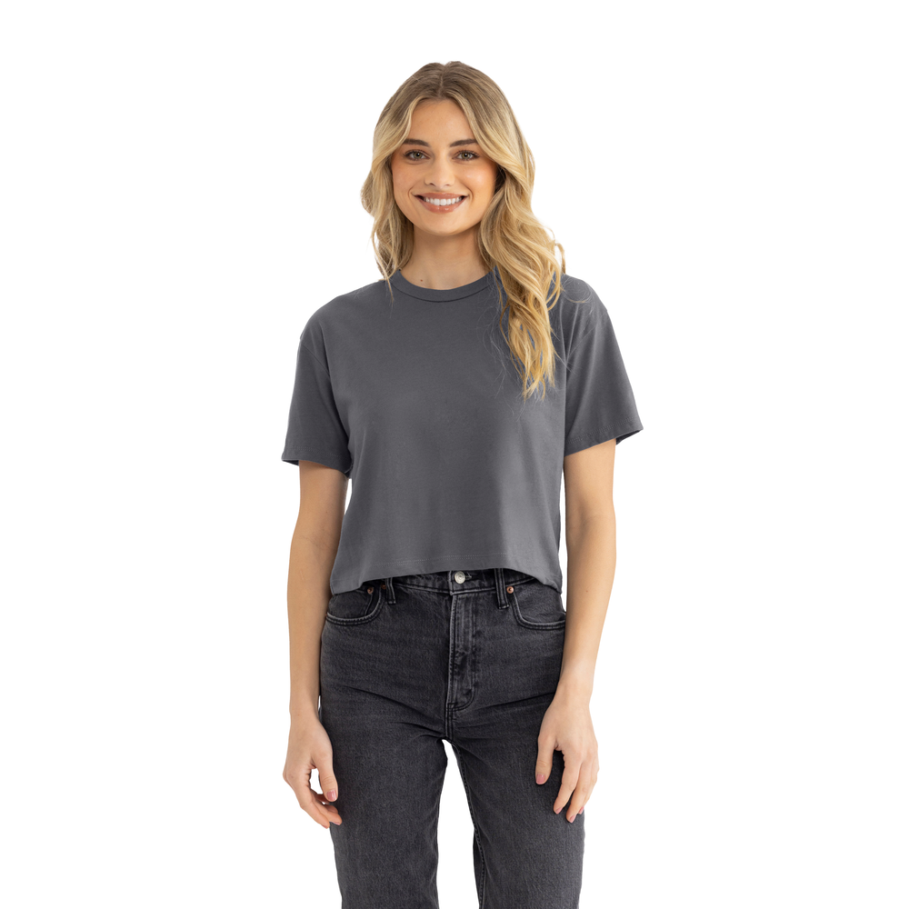 Women's Ideal Crop Tee - Dark Gray | 1580 | Next Level Apparel Women's Ideal Crop Tee - Dark Gray | 1580 | Next Level Apparel