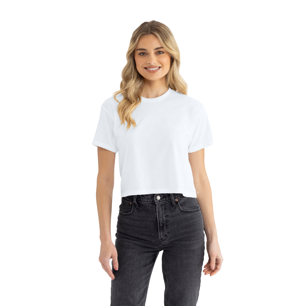 Women's Ideal Crop Tee - White | 1580 | Next Level Apparel