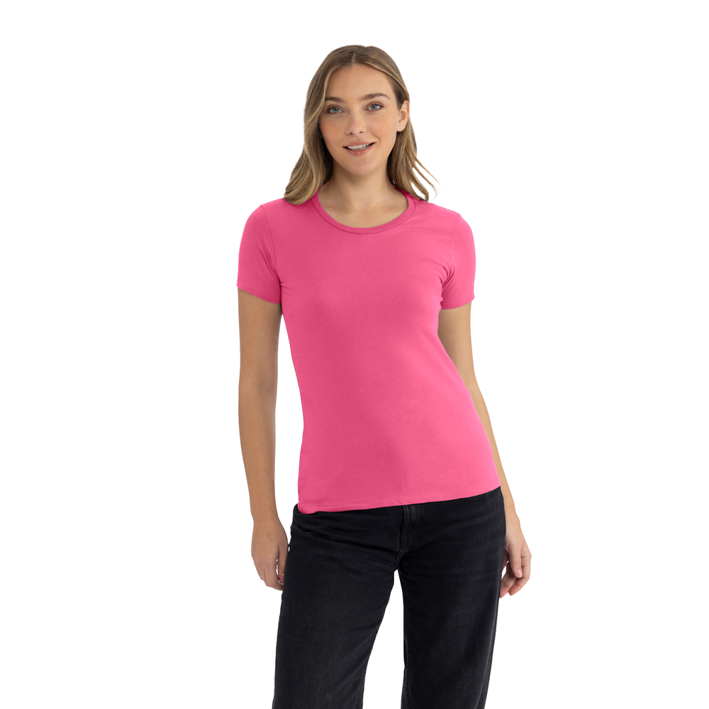 Women's Cotton T-Shirt Hot Pink 3900 Next Level Apparel