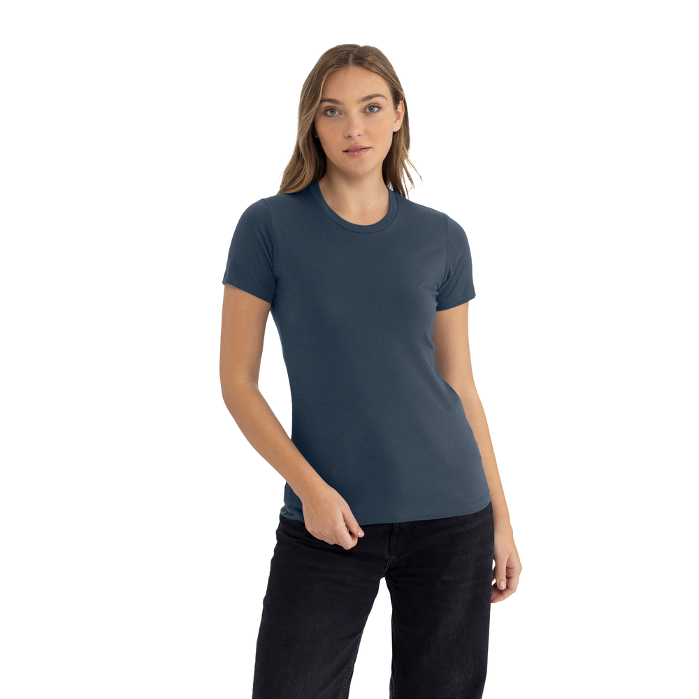 Women's Cotton T-Shirt Indigo 3900 Next Level Apparel