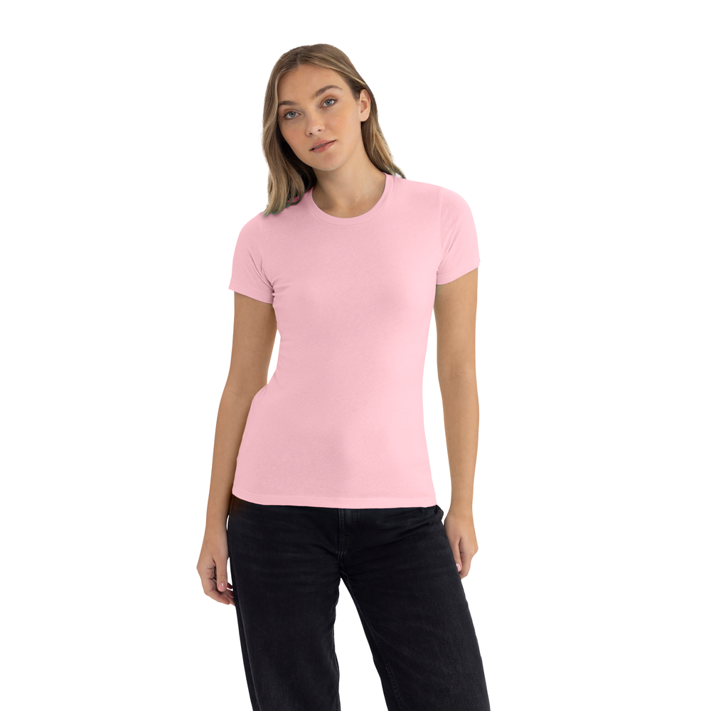 Women's Cotton T-Shirt Light Pink 3900 Next Level Apparel