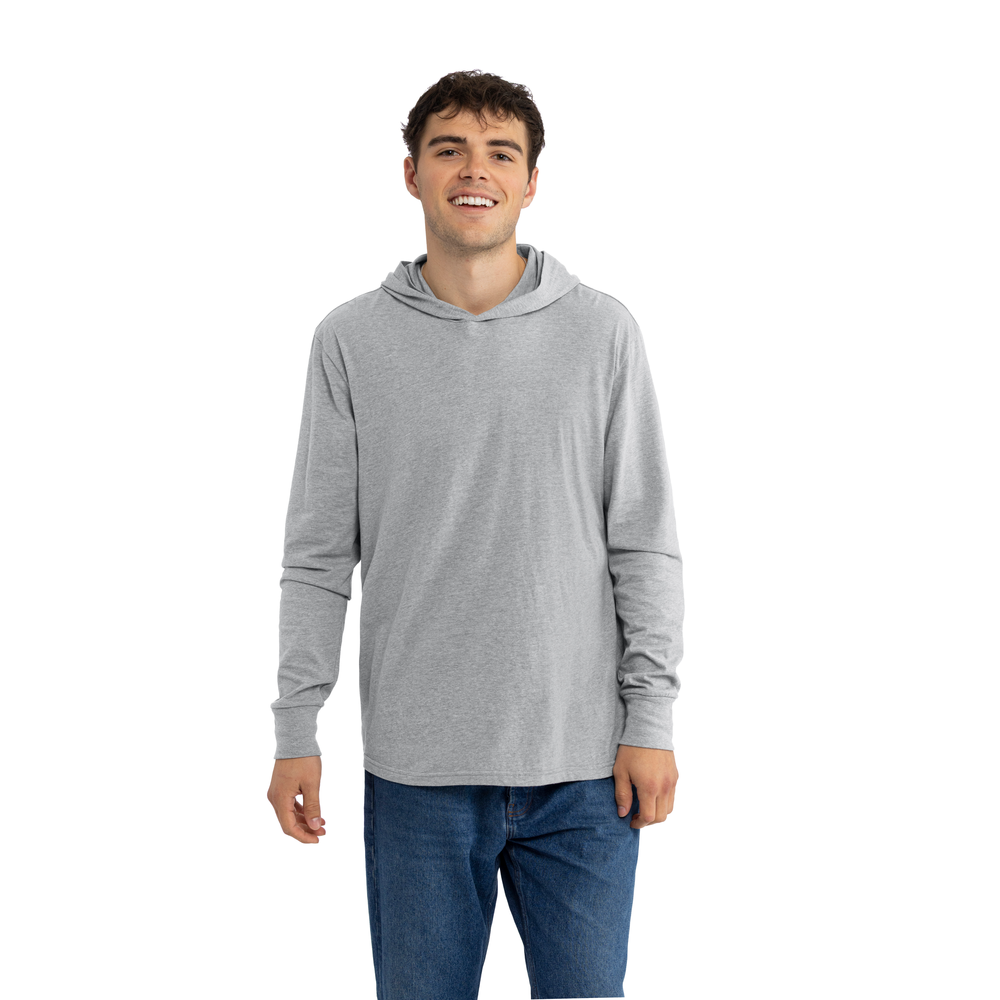 CVC Long Sleeve Hoodie Dark Heather Gray | Next Level Apparel CVC Long Sleeve Hoodie Dark Heather Gray | Next Level Apparel