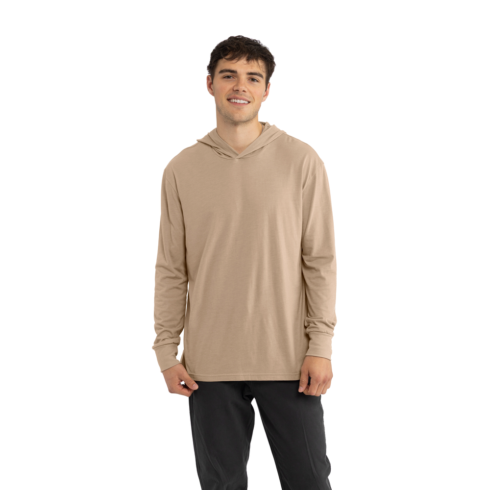 CVC Long Sleeve Hoodie Heather Tan | Next Level Apparel
