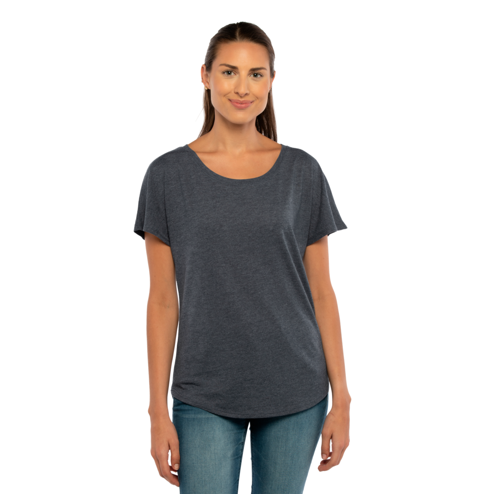 Women's Tri-Blend Dolman T-Shirt - Vintage Navy | 6760