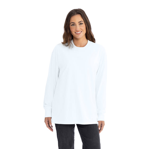 Introducing our Heavyweight Long Sleeve Ringspun Cotton T-Shirt: crafted for durability and comfort. Made from premium ringspun cotton, it offers unmatched softness. Versatile and timeless, it's an essential addition to any wardrobe.