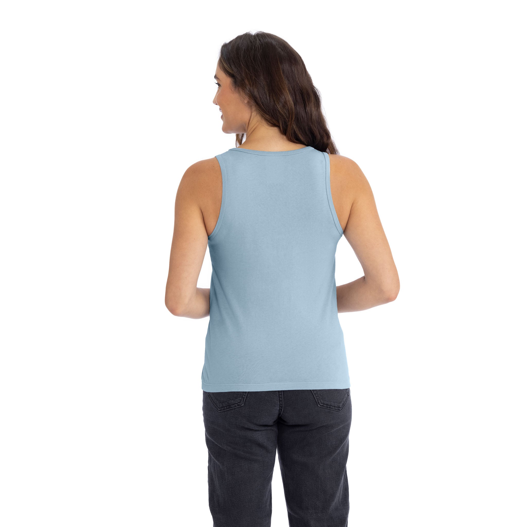 Women's Cotton Tank Stonewash Denim