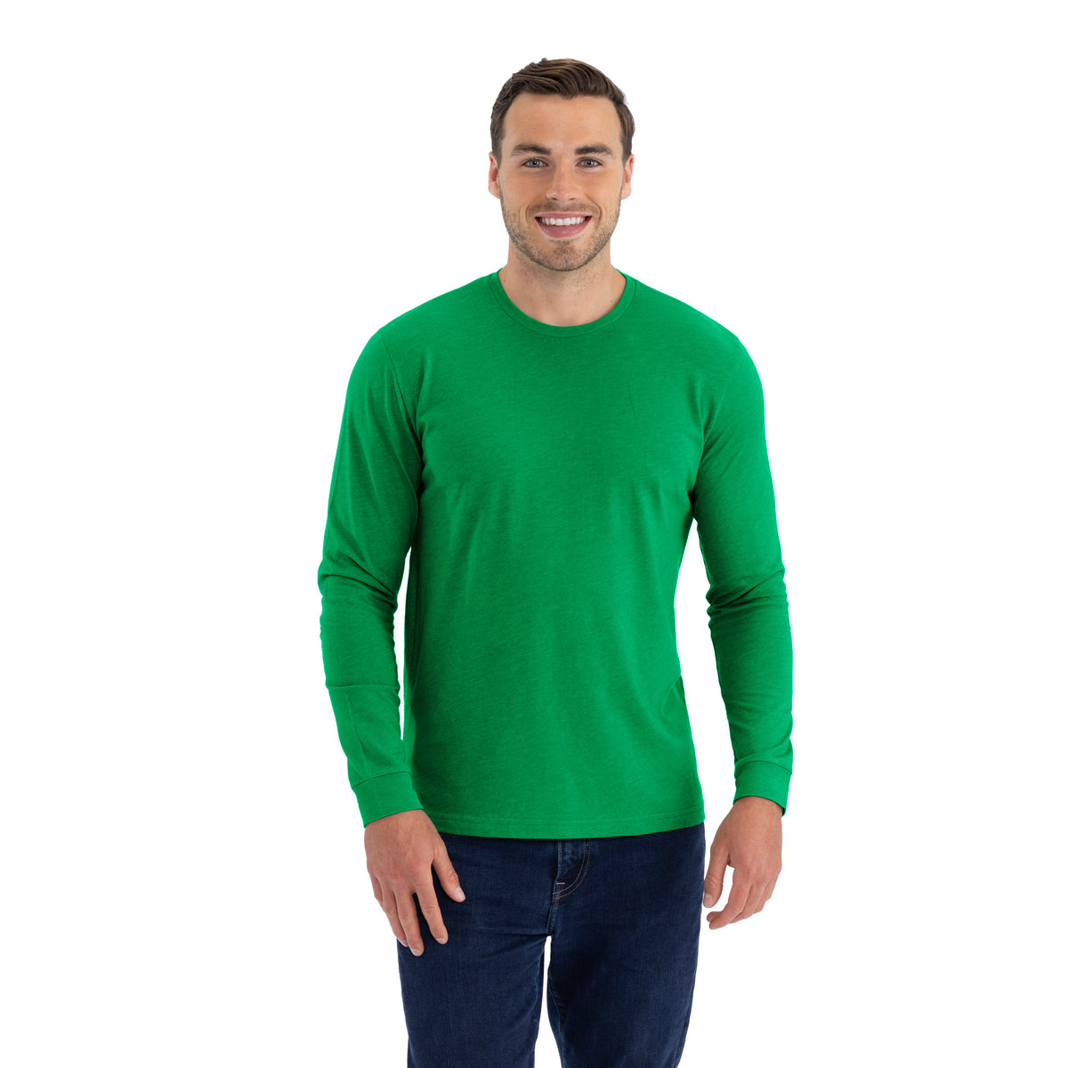 Unisex CVC Long Sleeve T-Shirt - Kelly Green | NLA Unisex CVC Long Sleeve T-Shirt - Kelly Green | NLA
