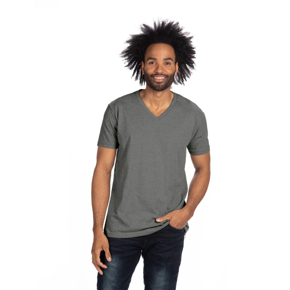 6240 CVC V-Neck T-Shirt Dark Heather Gray | Next Level Apparel