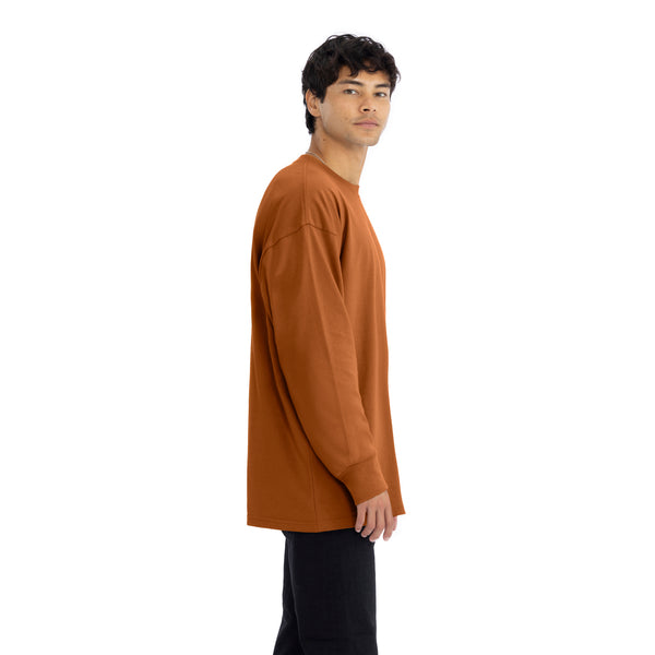 Introducing our Heavyweight Long Sleeve Ringspun Cotton T-Shirt: crafted for durability and comfort. Made from premium ringspun cotton, it offers unmatched softness. Versatile and timeless, it's an essential addition to any wardrobe.