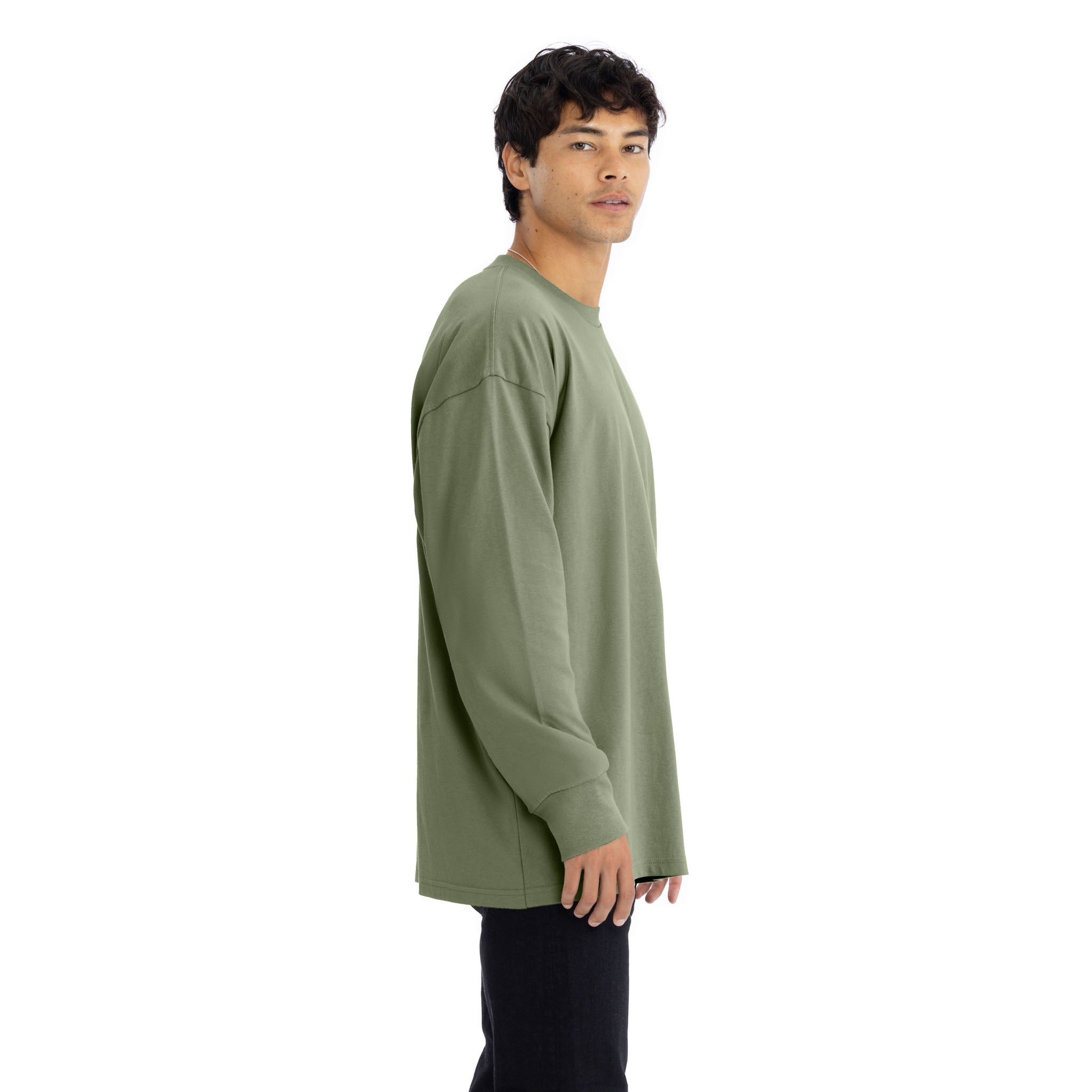Heavyweight Cotton Jersey Light Olive