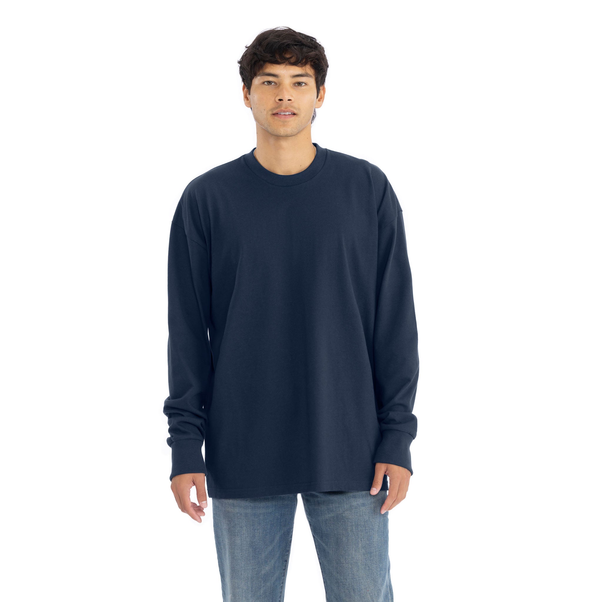 Heavyweight Long Sleeve Ringspun Cotton Midnight Navy
